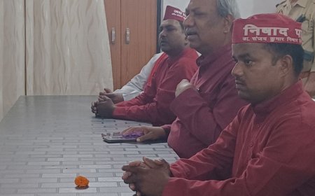 संजय निषाद बोले- यूपी में ओवैसी का असर नहीं होगा:भदोही में कहा- सपा विधायकों का BJP में स्वागत, दिल्ली में निषाद पार्टी करेगी महारैली