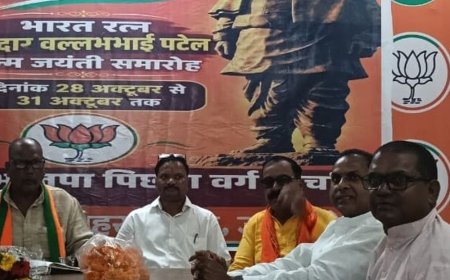 सरदार पटेल जयंती पर भाजपा कार्यालय में संगोष्ठी:जिला महामंत्री राजेश यादव मुख्य अतिथि, पटेल के योगदान पर हुई चर्चा