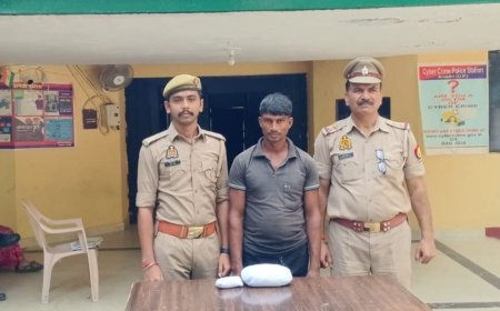 अमेठी में 500 ग्राम गांजे के साथ तस्कर गिरफ्तार:प्रतापगढ़ का रहने वाला है आरोपी, मुकदमा दर्ज; नशा मुक्त अभियान के तहत कार्रवाई
