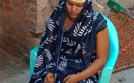 सुल्तानपुर में पति की हत्या की आरोपी से मारपीट:बच्चों से मिलने नहीं दिया, परिवार ने मुझे फंसाया, चार पर मुकदमा