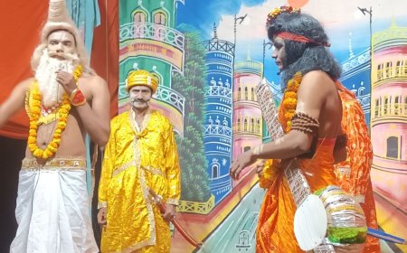 जफराबाद में नारद मोह लीला का मंचन:श्री दया नारायण लीला समिति ने दिखाया नारद मोह प्रसंग, देर रात तक चला मंचन