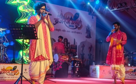 मथुरा में ब्रजरज उत्सव में भक्ति के रंग:रसिक वैष्णव के भजनों पर झूमे श्रद्धालु, वंदना श्री के शास्त्रीय नृत्य ने मोहा मन
