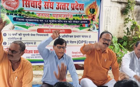 सिंचाई संघ ने 12 मांगों का ज्ञापन सौंपा:महराजगंज में डीएम के माध्यम से मुख्यमंत्री को भेजा, भर्ती और सेवा नियमावली में बदलाव की मांग