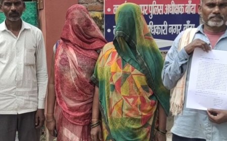 विवाहिता की मौत पर पिता ने लगाया हत्या का आरोप:बांदा एसपी से दहेज में 1 लाख रुपए और बाइक मांगने की शिकायत