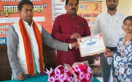 भाटपाररानी में कल्याणकारी शिविर:30 छात्र-छात्राओं को छात्रवृत्ति के स्वीकृति प्रमाण पत्र मिले