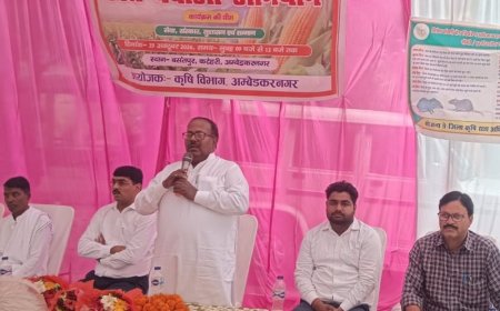 अम्बेडकरनगर में किसानों ने रबी बीज बुक कराए:34 किसानों ने गेहूं, चना, मटर, मसूर और सरसों के बीजों की बुकिंग की, 30 अक्टूबर को कार्यक्रम का प्रसारण