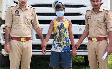 ट्रक ड्राइवर ने कार सवार को कुचलने की कोशिश की:थानाध्यक्ष पर भी ट्रक चढ़ाने का प्रयास, टोल बैरियर तोड़ा; आरोपी गिरफ्तार