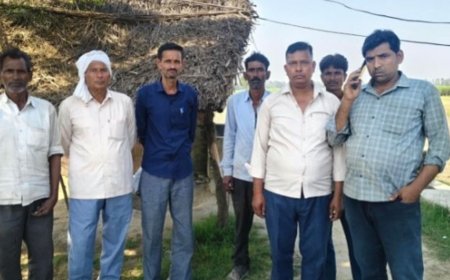 शाहजहांपुर में 75 बीघा गन्ने की फसल जलकर राख:25 किसानों को लाखों का नुकसान, पराली जलाने से आग लगने का आरोप