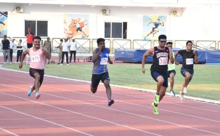 यूपी पुलिस एथलेटिक्स में लखनऊ के विशाल-सूरज ने बनाए रिकॉर्ड:मेरठ की शिवानी और आगरा की निधि ने भी बाजी मारी, 808 खिलाड़ी ले रहे हिस्सा