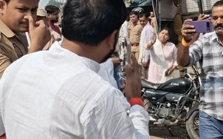 हिन्दुस्तान आजाद मंच के अध्यक्ष को सपाईयों ने पीटा:कन्नौज में पुलिस की मौजूदगी में सपा नेत्री ने जड़े थप्पड़, सड़क पर पटका