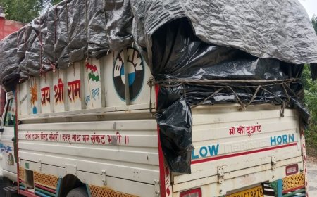 फर्रुखाबाद में अवैध पटाखों से भरा वाहन पकड़ा:लखीमपुर के दो युवक गिरफ्तार, हाथरस से 6.57 क्विंटल पटाखे ले जा रहे थे; केस दर्ज