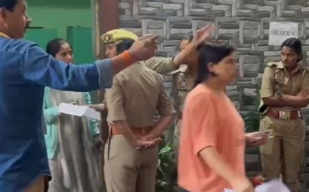 जौनपुर में PET की पहली पाली शुरू:बारिश में भीगते हुए सेंटर पहुंचे, कड़ी चेकिंग के बाद मिली एंट्री