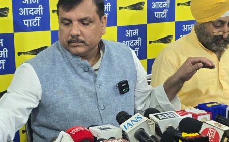 संजय सिंह ने वोटर लिस्ट पर चुनाव आयोग को घेरा:बोले- 84 लाख आवेदन आए, लेकिन 71 लाख फॉर्म-6 ही सार्वजनिक किए बाकी 13 लाख कहां?