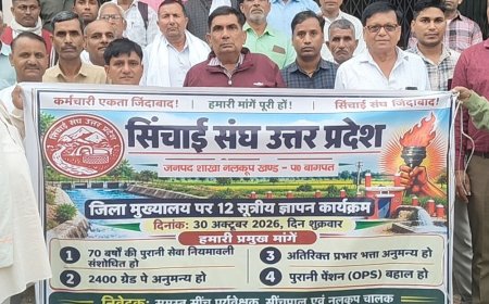 सिंचाई संघ ने 12 सूत्रीय मांग पत्र सौंपा:बागपत में डीएम के जरिए मुख्यमंत्री, जलशक्ति मंत्री और मुख्य सचिव को भेजा ज्ञापन