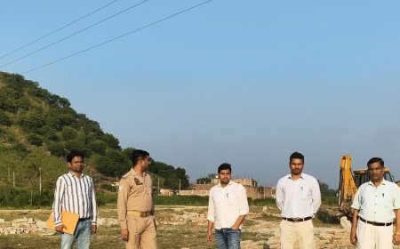 चित्रकूट में 2.55 हेक्टेयर में अवैध प्लाटिंग ध्वस्त:चित्रकूट प्राधिकरण ने की कार्रवाई, बिना ले-आउट स्वीकृत कराए काटे जा रहे थे प्लॉट