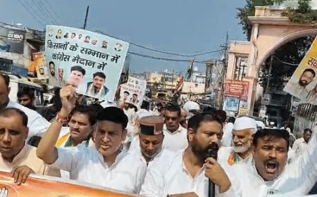 सहारनपुर में कांग्रेस की किसान न्याय यात्रा:संजीव आर्य बोले-राहुल गांधी मन की नहीं, आम लोगों के दिल की बात सुनते हैं