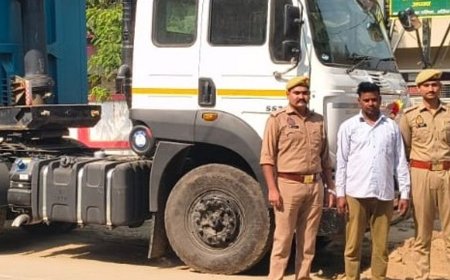 औरैया में चोरी की 12 पहिया डंपर ट्रॉली बरामद:आगरा का आरोपी गिरफ्तार, भाऊपुर हाईवे ओवरब्रिज के पास पकड़ा गया आरोपी