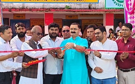 बिजनौर में पंचायत स्तरीय खेलकूद प्रतियोगिता:विद्यार्थियों ने दौड़, कबड्डी, खो-खो और गोला फेंक में लिया भाग