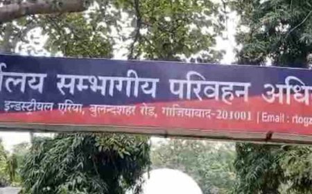 गाजियाबाद में 21 बसों पर 6.55 लाख का जुर्माना:ऑपरेशन कवच-4.0 के तहत परिवहन विभाग ने की कार्रवाई
