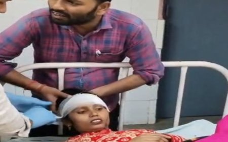 ट्रक की टक्कर से ट्रैक्टर सवार बाप-बेटी की मौत:संभल से जौनपुर ईंट भट्टे पर काम करने जा रहे थे, 4 लोग घायल