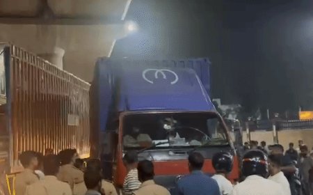 जीटी रोड पर ट्रक ने बच्ची को कुचला:रेस्टोरेंट जा रहे थे दंपत्ति, यू-टर्न लेने में हुआ हादसा, ड्राइवर को  पकड़ा