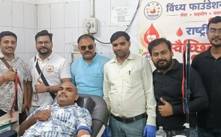 मिर्जापुर में राष्ट्रीय स्वैच्छिक रक्तदान दिवस पर शिविर:10 लोगों ने किया रक्तदान, 14 लोगों ने कराया पंजीकरण