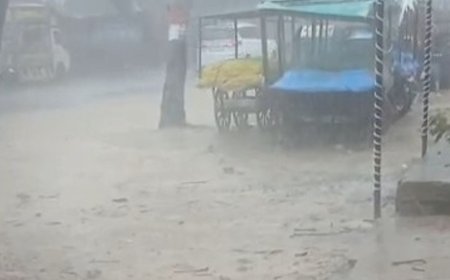 मथुरा में बारिश:रुक-रुककर हवा बह रही, आसमान में बादल