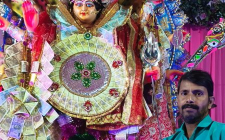 जगदीशपुर में दुर्गा प्रतिमा विसर्जन से पहले विशाल भंडारा:बच्चों ने आकर्षक झांकियां प्रस्तुत कर धार्मिक आयोजन में बढ़ाई रौनक