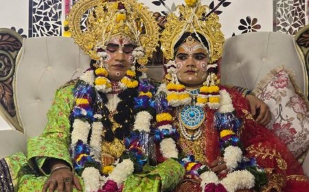 वृंदावन में निकली राम बारात:चप्पे चप्पे पर नगर वासियों ने किया स्वागत,4 किलोमीटर का सफर हुआ 8 घंटे में तय