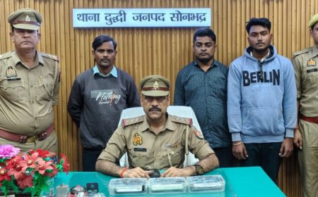 सोनभद्र के पते पर ट्रस्ट बनाकर 11 करोड़ की ठगी:आठ राज्यों में 35 मामले सामने आए, मुख्य आरोपी सहित तीन गिरफ्तार