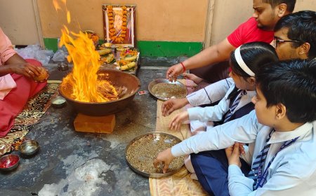 शिक्षा और सेवा का लिया संकल्प:अनीता और कल्पना गोविल की 12वीं पुण्यतिथि पर हवन