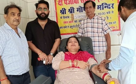गोरखपुर में स्वैच्छिक रक्तदान शिविर:'द पंजाबी समाज' की पहल, युवाओं और महिलाओं ने दिखाई भागीदारी