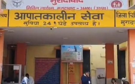 मुरादाबाद जिला अस्पताल के फीवर वार्ड में किशोरी का प्रसव:तेज बुखार और एनीमिया के कारण संभल से मुरादाबाद जिला अस्पताल रेफर किया गया था