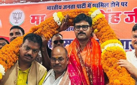 भाजपा कार्यालय में विधायक का स्वागत:अभय सिंह बोले- गोसाईंगंज से भाजपा जिसे टिकट देगी, उसका समर्थन करूंगा