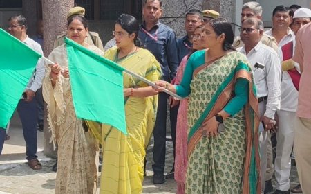 कौशांबी में संचारी रोगों से बचाव के लिए जागरूकता रैली:विधायक पूजा पाल ने दिखाई हरी झंडी, 31 अक्टूबर तक चलेगा अभियान