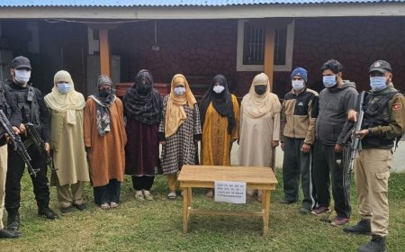 कश्मीर में प्रतिबंधित संगठन से जुड़े 6 संदिग्ध गिरफ्तार:इनमें 3 महिलाएं: 15 सीक्रेट बैठकों और ₹7-8 लाख फंडिंग की जांच
