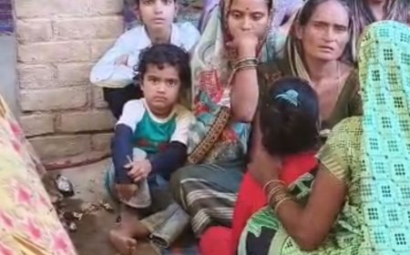 जादू-टोने के शक में युवक की चाकू से हत्या:24 घंटे शव रखकर इंसाफ मांगा, पत्नी ने बीजेपी नेता के पैर पकड़े