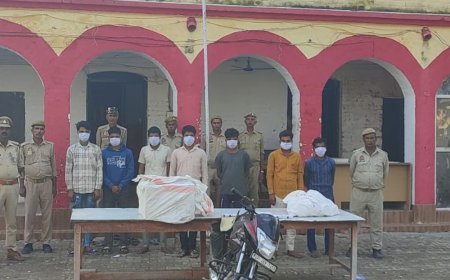 श्रावस्ती में चोरी के दो मामलों का खुलासा:स्कूल-दुकान से चोरी हुआ सामान बरामद, निर्माणाधीन मकान से पकड़े गए दोनों चोरियों में शामिल 7 आरोपी