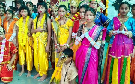 विद्यार्थियों ने किया रामायण का मंचन:स्कूल में बच्चों ने मंचन से समझाया सत्य, त्याग और मर्यादा का महत्व