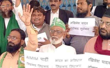 AIMIM ने राज्यपाल से कार्रवाई की मांग की:अखिलेश यादव के बयान और फतेहपुर में हत्या के मामले में ज्ञापन सौंपा