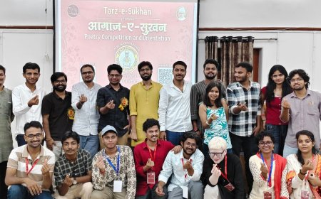 बीएचयू में काव्य प्रतियोगिता अयोजित:शिवम ने प्रथम, वानिया ने द्वितीय और राघव ने तृतीय स्थान प्राप्त किया