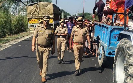 फतेहपुरवा में मूर्ति विसर्जन:श्रद्धालुओं की सुरक्षा के लिए याकूबपुर नहर पर पुलिस तैनात