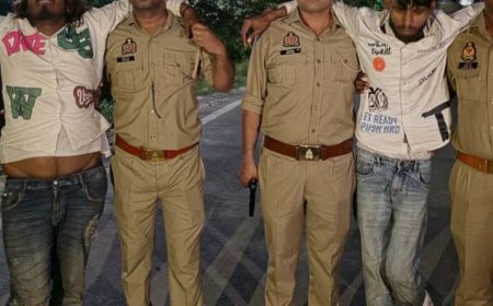 पुलिस ने दो लुटेरों को पैर में गोली मारकर पकड़ा:दिल्ली के लुटेरे गाजियाबाद में महिलाओं से करते थे लूटपाट