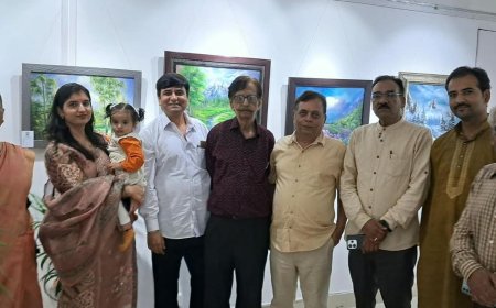 कानपुर में कलाकृतियों की प्रदर्शनी आयोजित:कला, संस्कृति और साहित्य के प्रति समर्पित शिवशरण मिश्र कृतियों का हुआ अवलोकन
