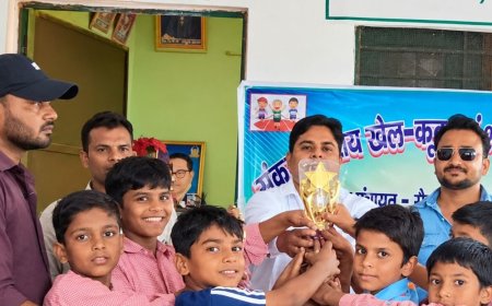 रामपुर में खेलकूद प्रतियोगिता आयोजित:विद्यार्थियों ने दिखाया दमखम, दौड़ कबड्डी खोखो में विजेताओं को मिले मेडल