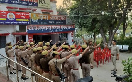 राष्ट्रीय एकता दिवस पर लाइव प्रसारण:अहमदगढ़ थाने में अधिकारियों और कर्मचारियों ने प्रधानमंत्री का संबोधन सुना