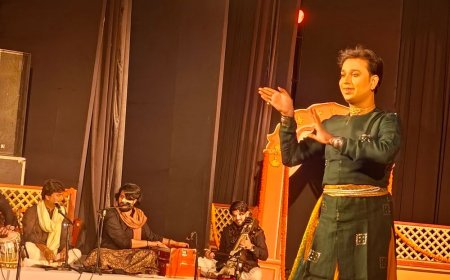 लखनऊ में घराना संगीत समारोह:पखावज, शास्त्रीय गायन और कथक की प्रस्तुतियों को दर्शकों ने सराहा