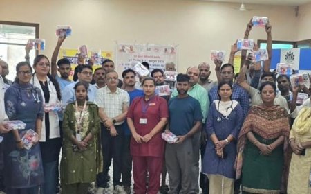 मेरठ में 1500 श्रमिकों का स्वास्थ्य परीक्षण:सेवा संकल्प अभियान में श्रमिकों की स्वास्थ्य जांच, मेडिकल किट भी बांटीं