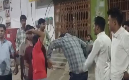 मथुरा के इंटर कॉलेज में 2 कर्मचारियों को पीटा:रात को परिसर में युवती बुलाने का आरोप, ABVP कार्यकर्ताओं ने रंगे हाथ पकड़ा