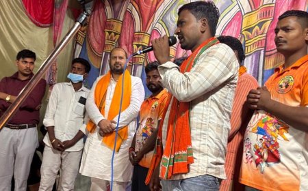जैतपुर में मां दुर्गा का जागरण:ब्लॉक प्रमुख बोले- युवा पीढ़ी को सनातन संस्कृति से जोड़ते हैं धार्मिक आयोजन